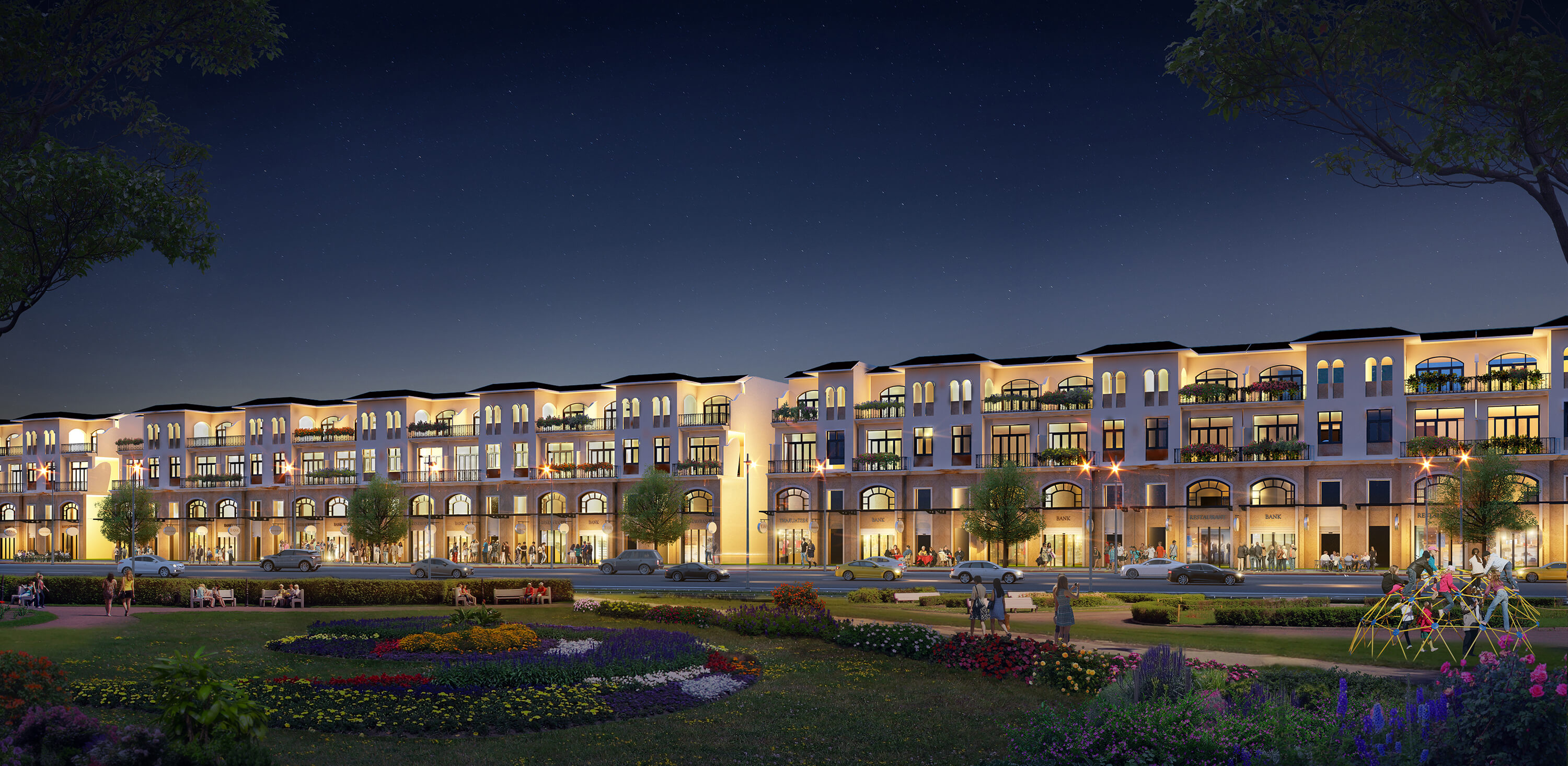 Khu nhà phố thương mại ở Senturia Nam Sài Gòn