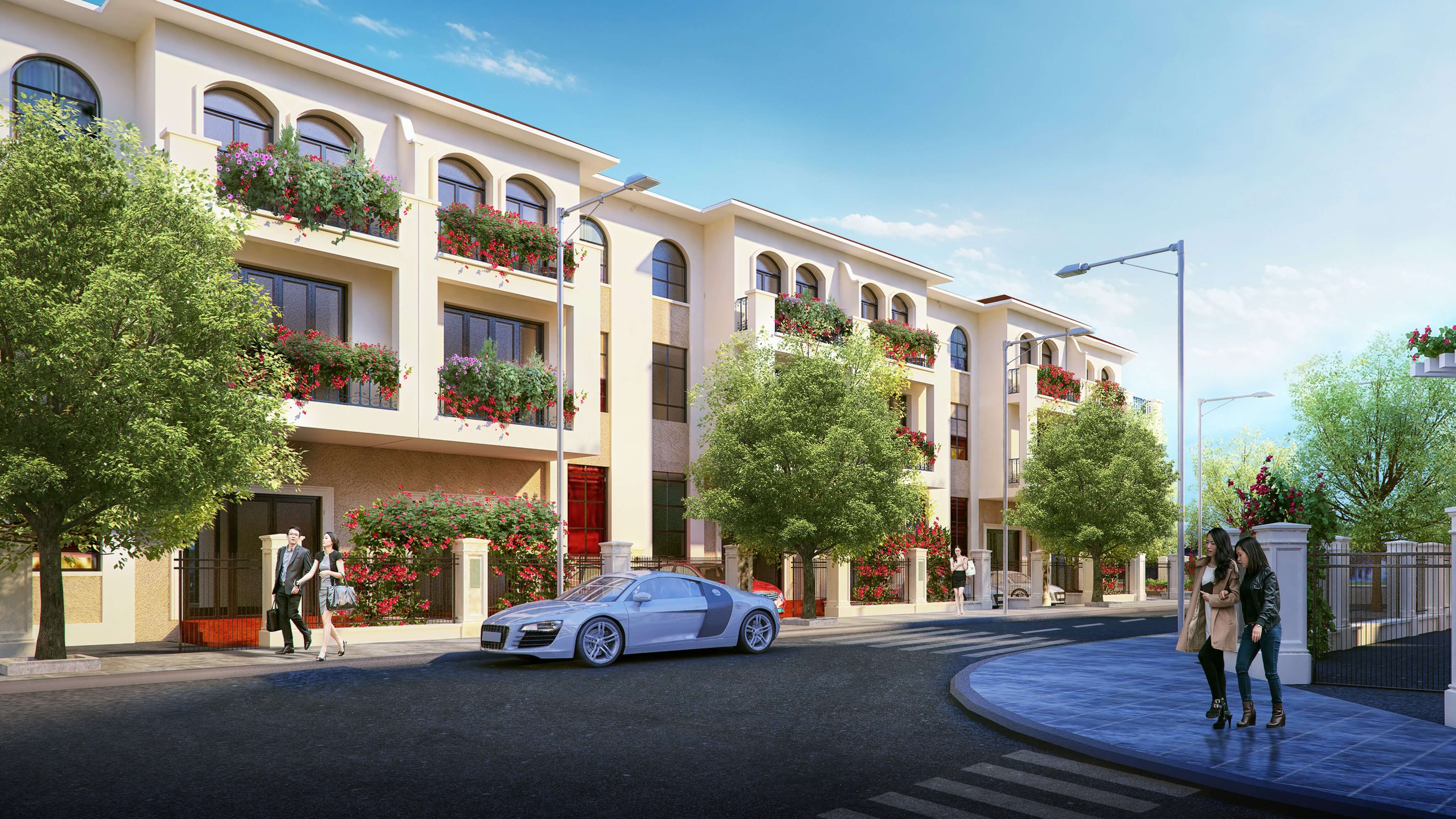 Bối cảnh nhà phố dự án Senturia Nam Sài Gòn